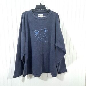 VTG Time Out Vermont Teddy Bear Made In USA Pullover Crewneck Sweatshirt Size XL